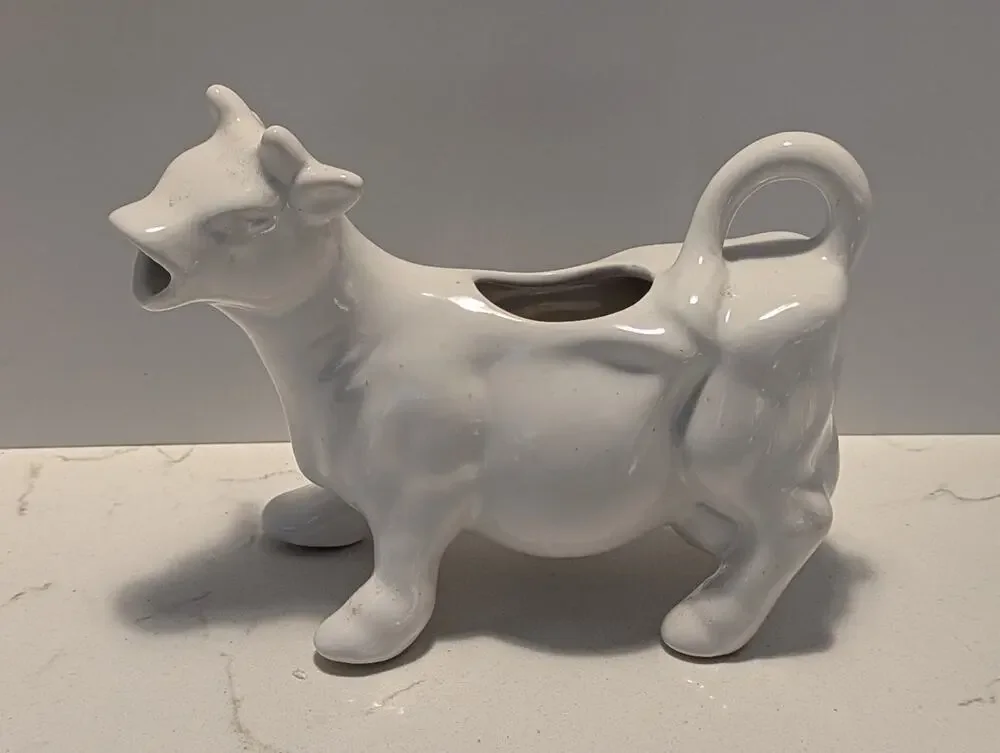Cow Ceramic Creamer White Home Essentials Cottagecore Countryside Lightweight